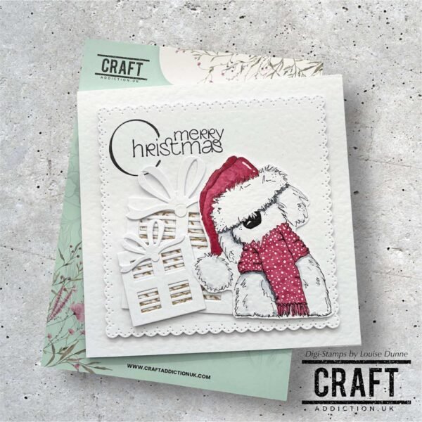Santa Paws- Digi Stamp (Coloured + Uncoloured)