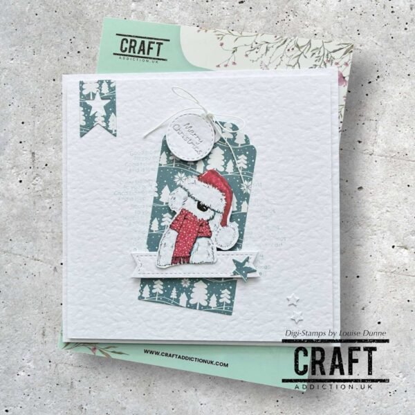 Santa Paws- Digi Stamp (Coloured + Uncoloured) - Image 3
