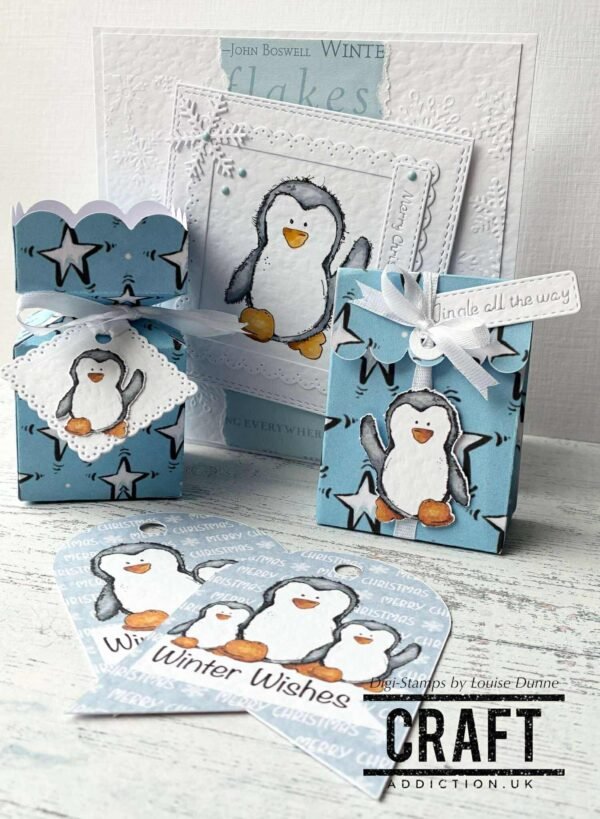 Waddles The Penguin - Digi Stamp (Coloured + Uncoloured)