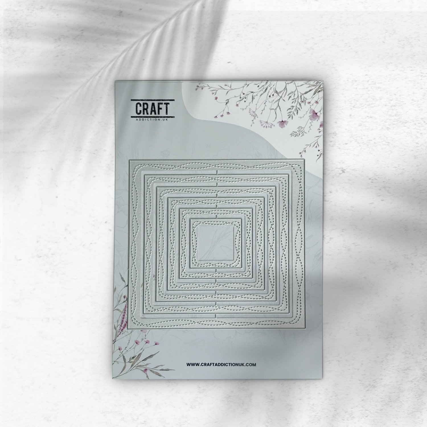 Wavy Double Stitch Square