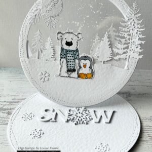 Snowball & Waddles - Digi Stamp (Coloured + Uncoloured)