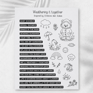 Weathering it Together Photopolymer stamp set inspired by Christine Ann Stokes