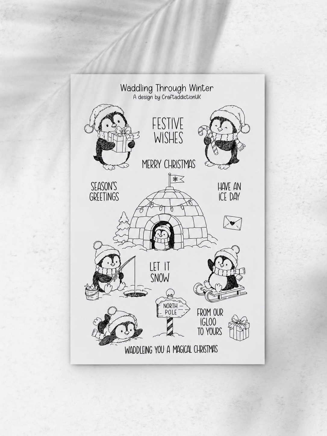 Waddling Through Winter Photopolymer stamp set